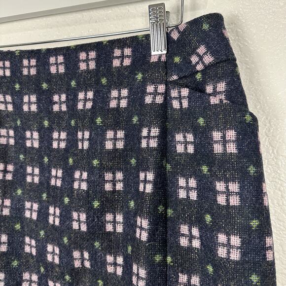 Boden Moon British Tweed Wool Skirt Size 10S Windowpane Check Plaid Mod Preppy - Picture 3 of 12